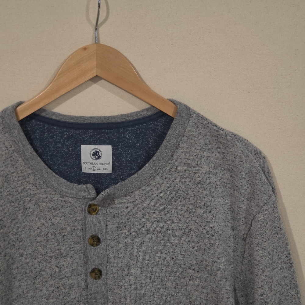 Southern Proper Terry Cloth Henley L